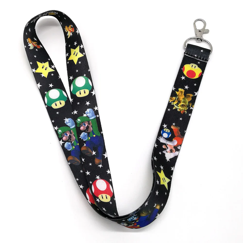 Super Mario Bros шейный ремешок для сотового телефона ID Card Key Lanyard PCXB - Цвет: NO 2