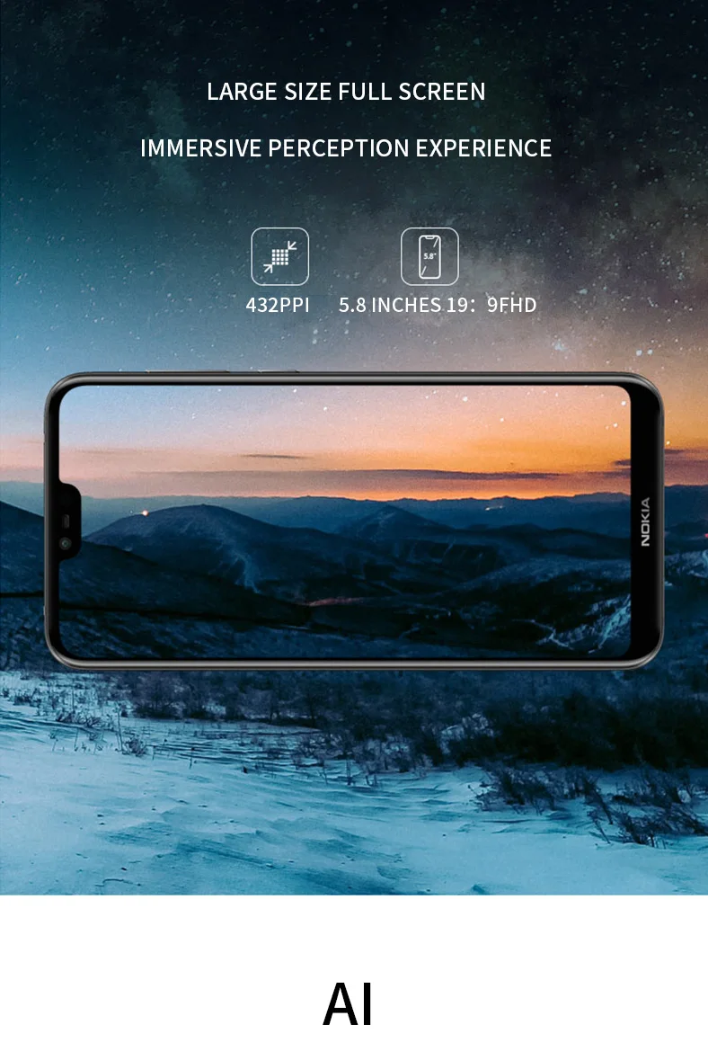 Мобильный телефон Nokia X6/6,1 plus, 6+ 64G, Восьмиядерный процессор Snapdragon 636, 5,8 дюймов, FHD, Мп+ Мп, камера, сканер отпечатков пальцев, смартфон