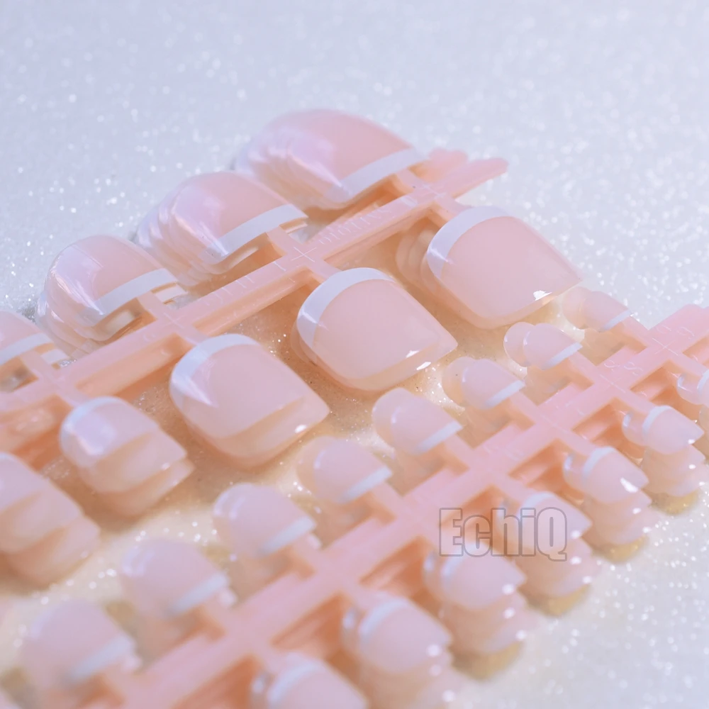 1 партия = 10 комплектов декоративные накладные ногти телесного цвета|fake nails for
