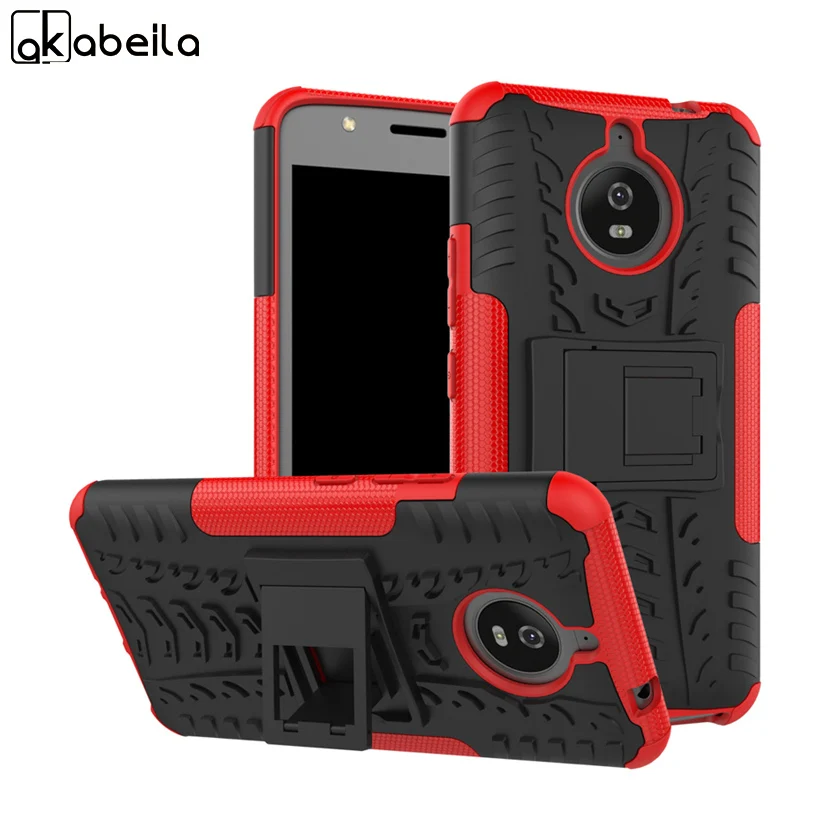 

AKABEILA Military Armor Kickstand Phone Case For Motorola Moto E4 Plus Moto E Plus 4th Gen. European Version Case 2 in 1 Hybrid