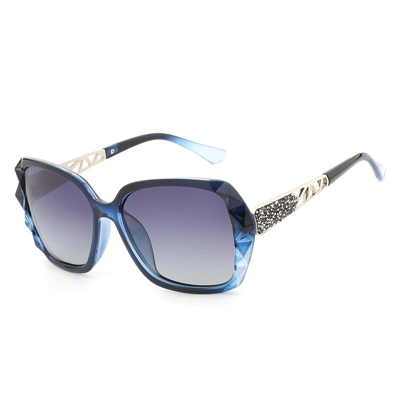 HDCRAFTER модные роскошные женские Поляризованные Солнцезащитные очки женские солнцезащитные очки с коробкой - Цвет линз: blue