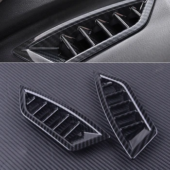 

DWCX 2Pcs Dashboard Air Vent Outlet Trims Overlay Carbon Fiber Console Central Control Panel Cover for Subaru XV Crosstrek 2018