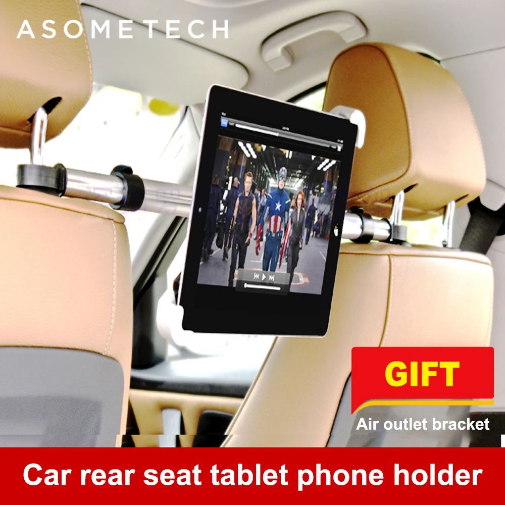 

Authentic Aluminum Car Tablet Holder Stand For Ipad Holder Tablet Car Back Seat Headrest Mount 7-13 inch Adjustable Tab support