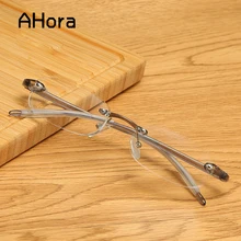 Ahora ретро очки без оправы для чтения мужские и женские диоптрии+ 1,0+ 1,5+ 2,0+ 2,5+ 3,0+ 3,5+ 4,0 сверхлегкие анти-голубые лучевые пресбиопические очки