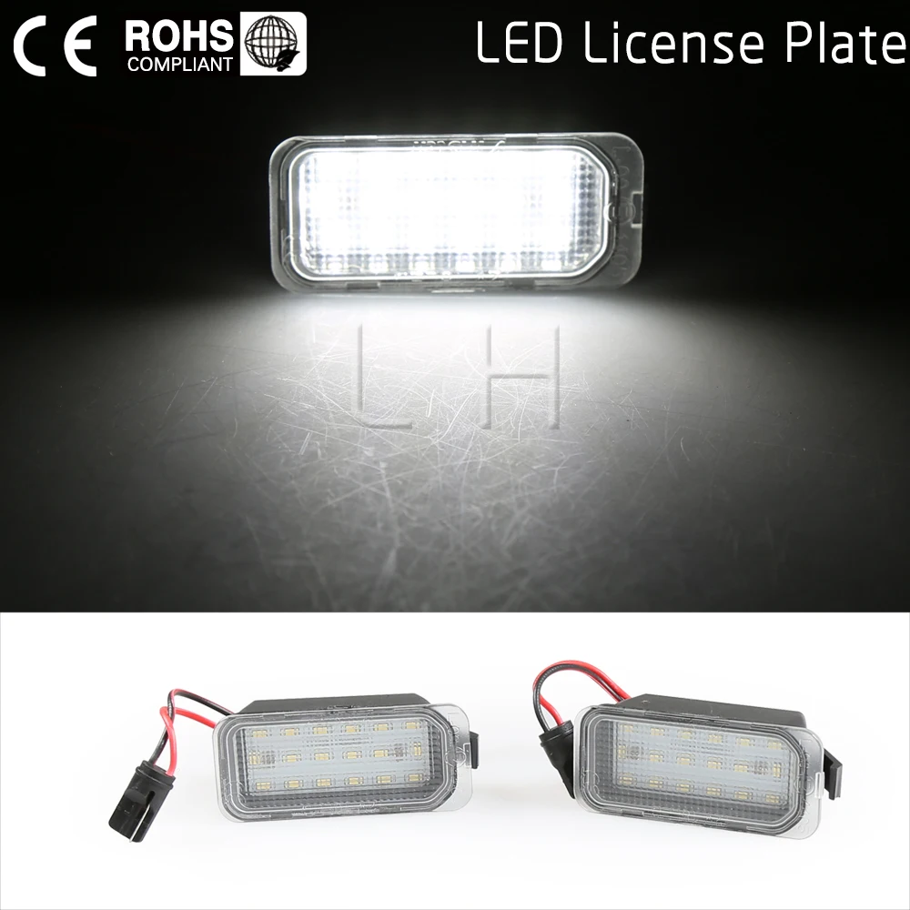 2Pcs License Plate Light Number 18 LED 12V White fit For Ford/Fiesta/Focus/Mondeo Canbus Error Free | Автомобили и мотоциклы