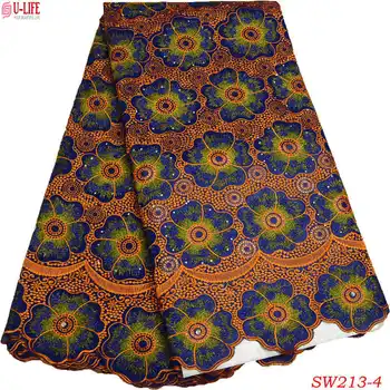 

High Quality African Swiss Voile Lace in Switzerland 100% Cotton Nigerian Tulle Lace Fabric For Sewing lace dress fabrics SW-213