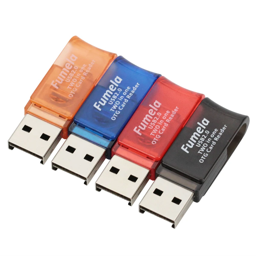 

2 in 1 4 Colors Mini Micro USB 2.0 OTG Adapter+Micro SD TF Card Reader for Android Phones Exteral Portable usb card reader