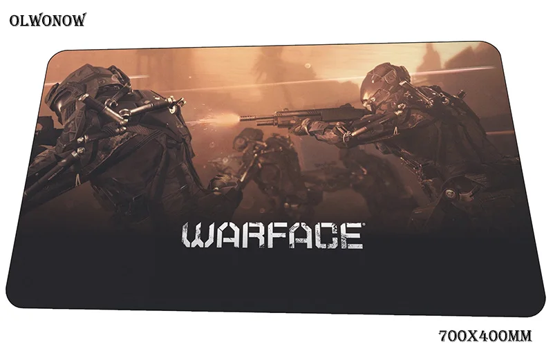 Warface коврик для мыши, толстый компьютерный коврик, 70x40 см, игровой коврик для мыши, большой, с закрытыми краями, падмаус, клавиатура, игры, ПК, геймер, стол