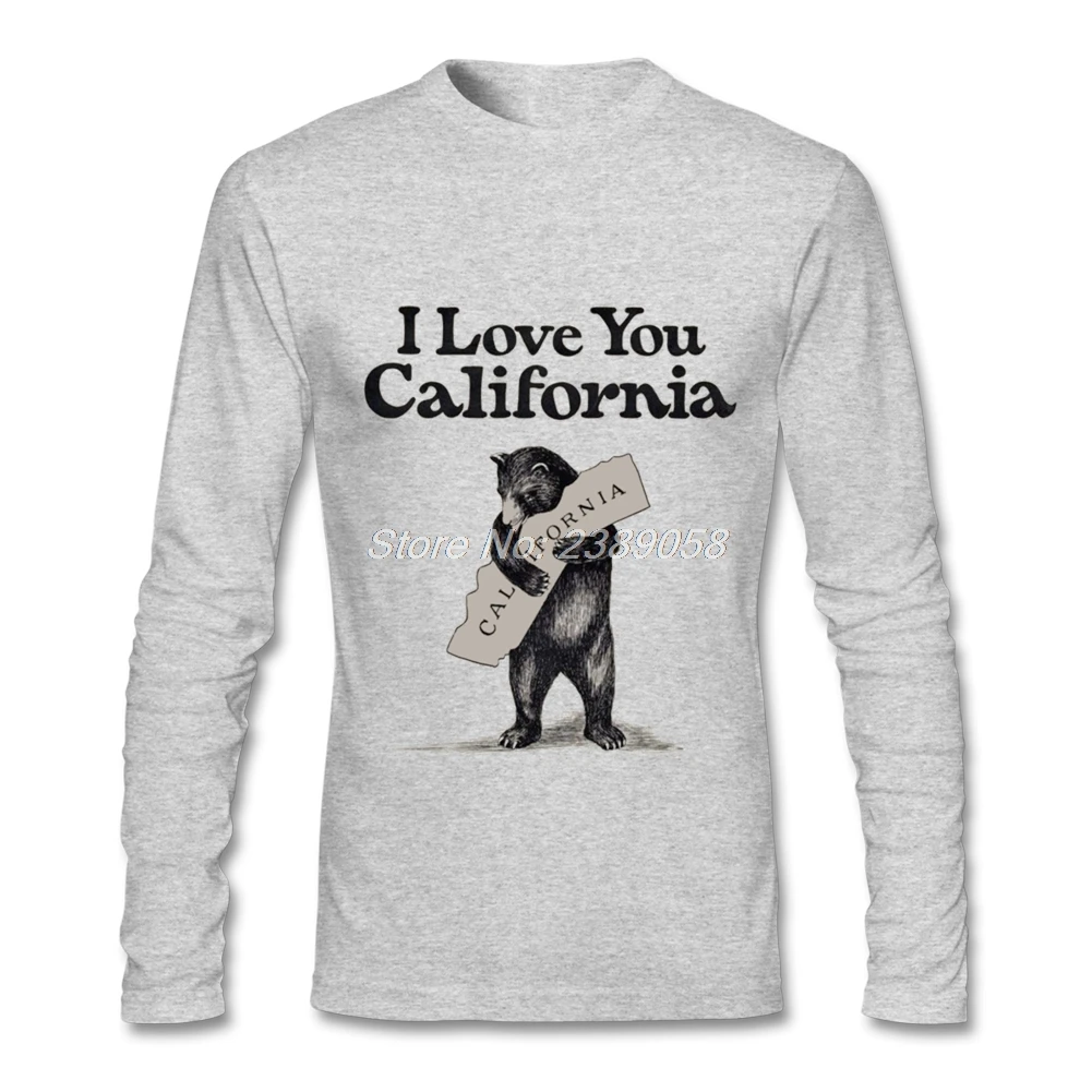 Men's Tee Tops Luxury Brand I Love CALIFORNIA Latest T-shirt Cheap Price Long Sleeve Mens XS S M L XL 2XL | Мужская одежда