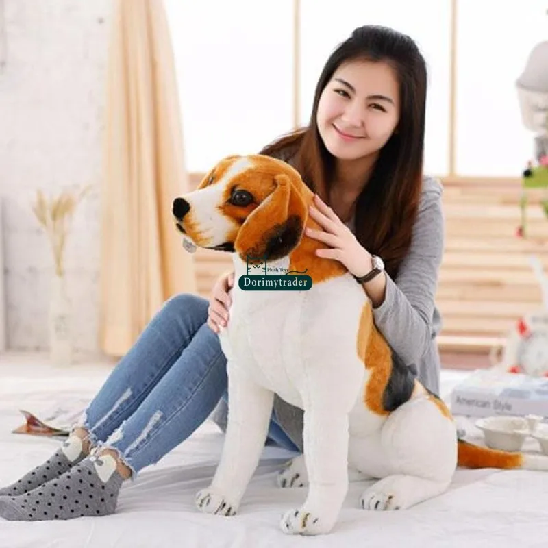 Dorimytrader  35'' 90cm Lovely  Animal Dog Stuffed Large Plush Soft Emulational Dog Toy 2 Models Free Shipping DY60969 (11)