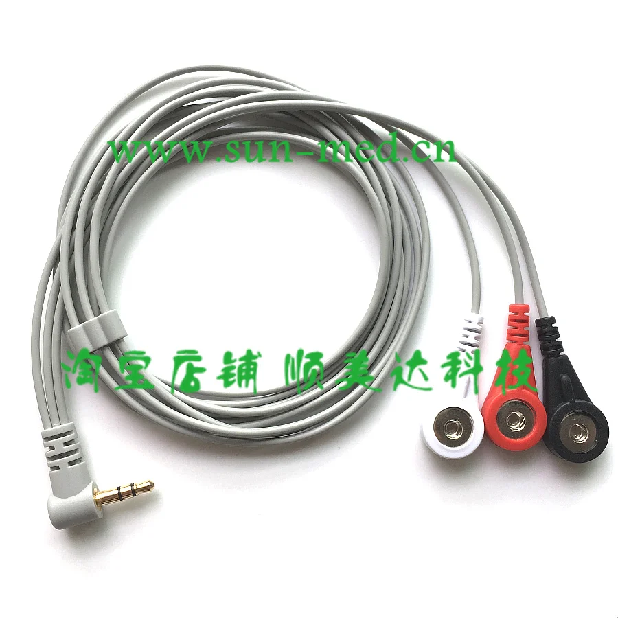 

3.5MM headset jack 3 leads ECG cable , 3.5mm ear jack Headphone Jack