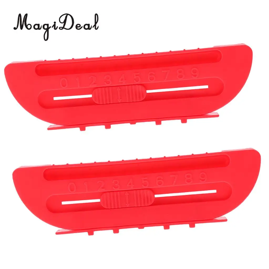 MagiDeal 2 Pieces 2-in-1 Air Hockey Table Accessories Goal Door Ball Stopper Score Counters Scorekeeper Red