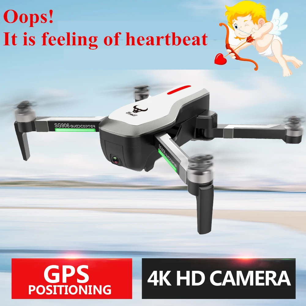 Sg906 gps 5g wifi fpv Дрон с камерой 4K бесщеточный Радиоуправляемый квадрокоптер дроны