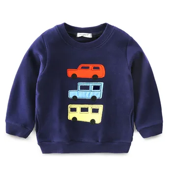 

2020 Autumn Kids hoodies sweatshirts cotton Cartoon Print car bus Animal boy girls Sweater toddler coat tops Children clothing