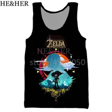 Легенда о Зельде 3D с принтами на бретелях для мужчин модные летние на бретелях выработать мужские женские Топы Холтер на бретелях