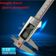 Лучшее качество 150 мм 6 дюймов цифровой штангенциркуль с нониусом из нержавеющей слайдер штангенциркуль металлический корпус цифровой штангенциркуль с нониусом, guanglu бренд