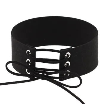 

Lace up Choker Black Velvet Choker Necklace Women Gothic Chokers Neck Boho Jewelry Harajuku Big Chunky Necklace Collier