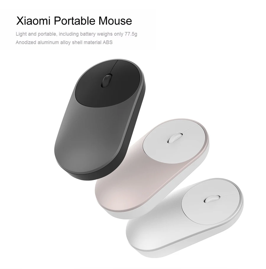 Оригинальная Xiaomi mi, беспроводная мышь, портативные игровые мыши, Alu mi nium, сплав ABS, 2,4 ГГц, Wi-Fi, Bluetooth, 4,0, управление