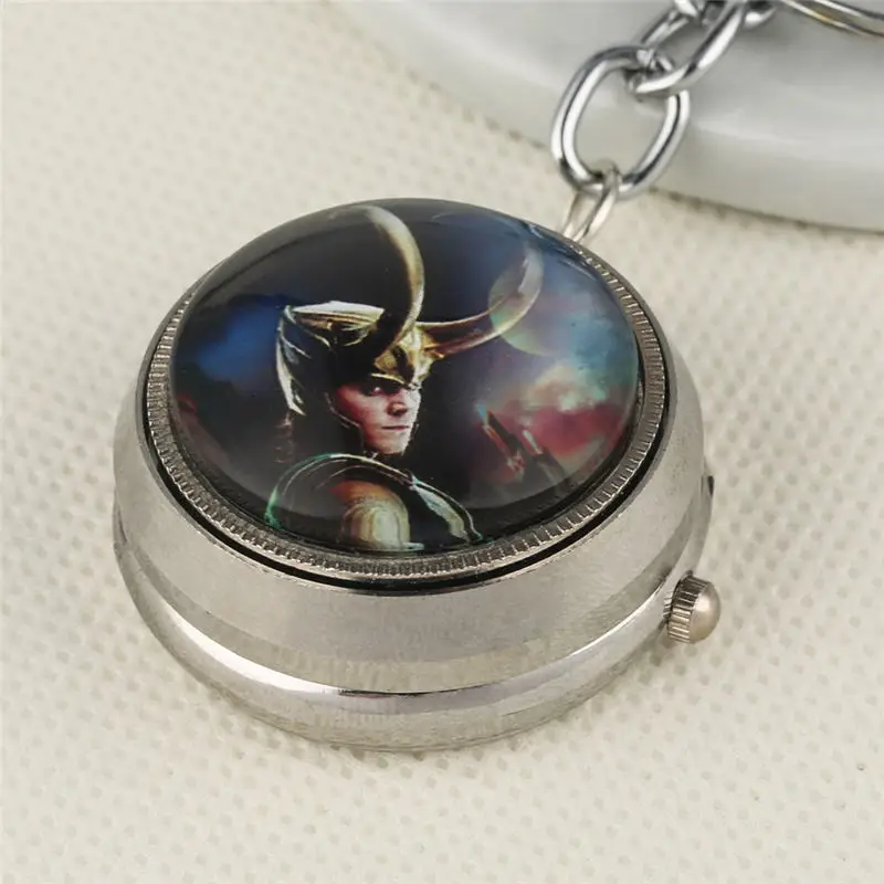 Винтажные Мстители локи кварцевые карманные часы FOB мужские Мальчики Дети подарок ожерелье часы подвеска цепь Relogio De Bolso