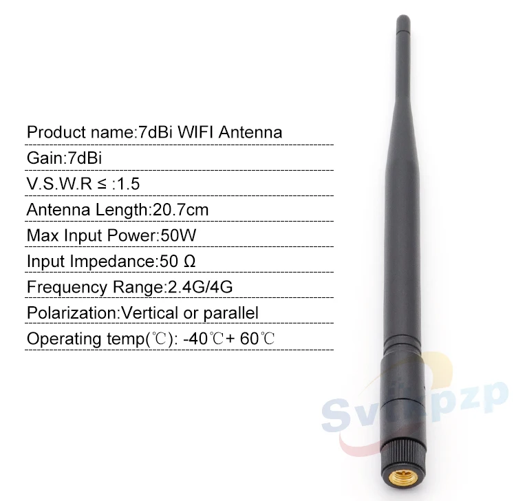 2 шт 7dBi 2,4 ghz антенна Omni SMA-j Мужская Чистая медь универсальная с высоким коэффициентом усиления 4G WIFI антенны внешний маршрутизатор Antena