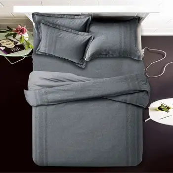 

4pcs Mr and Mrs Lover Couples Bedding Set Black White Color Simple Style Europe Queen Size Bed Duvet Cover bed sheet King Size