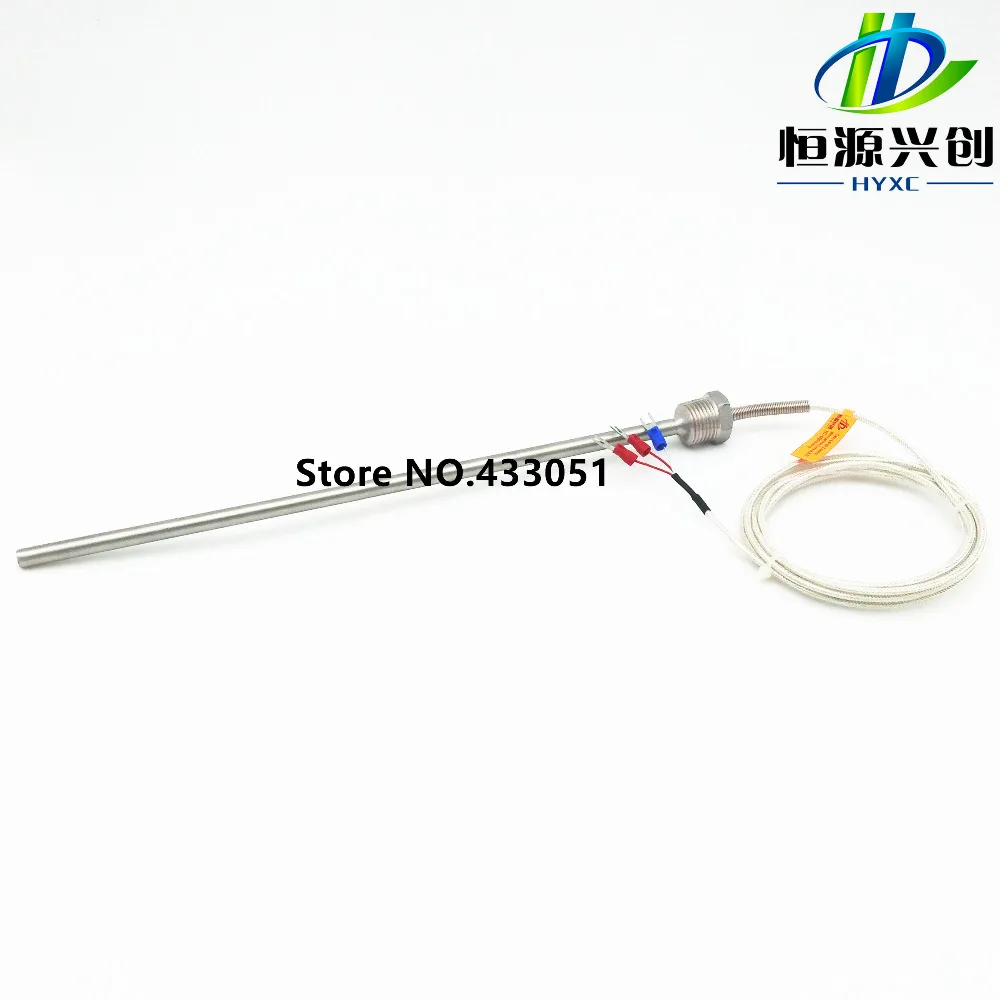 

Free shipping, RTD Pt100ohm Temperature Probe Sensor PT 1/8'' Thread L200mm D6mm