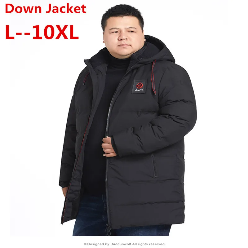 Большой размер 10XL 8XL 6XL мужская длинная пуховая куртка зимняя верхняя одежда