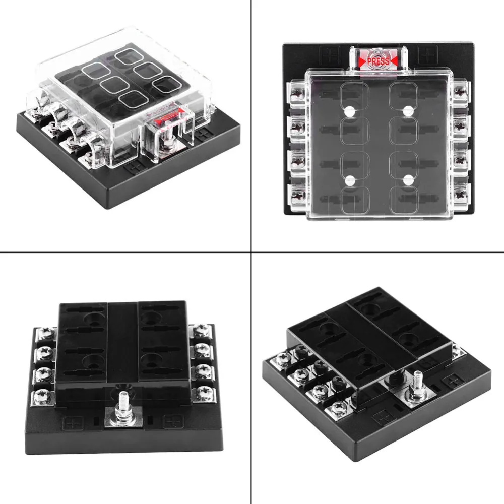 Стандартный лопастной блок предохранителей с клеммными разъемами для авто грузовика лодки ATC ATO блок предохранителей DC 32V 8 Way