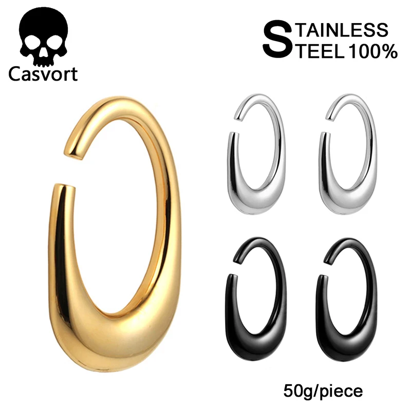 Casvort Trendy Popular 2PCS 316L Stainless Steel Ear Weight Expanders