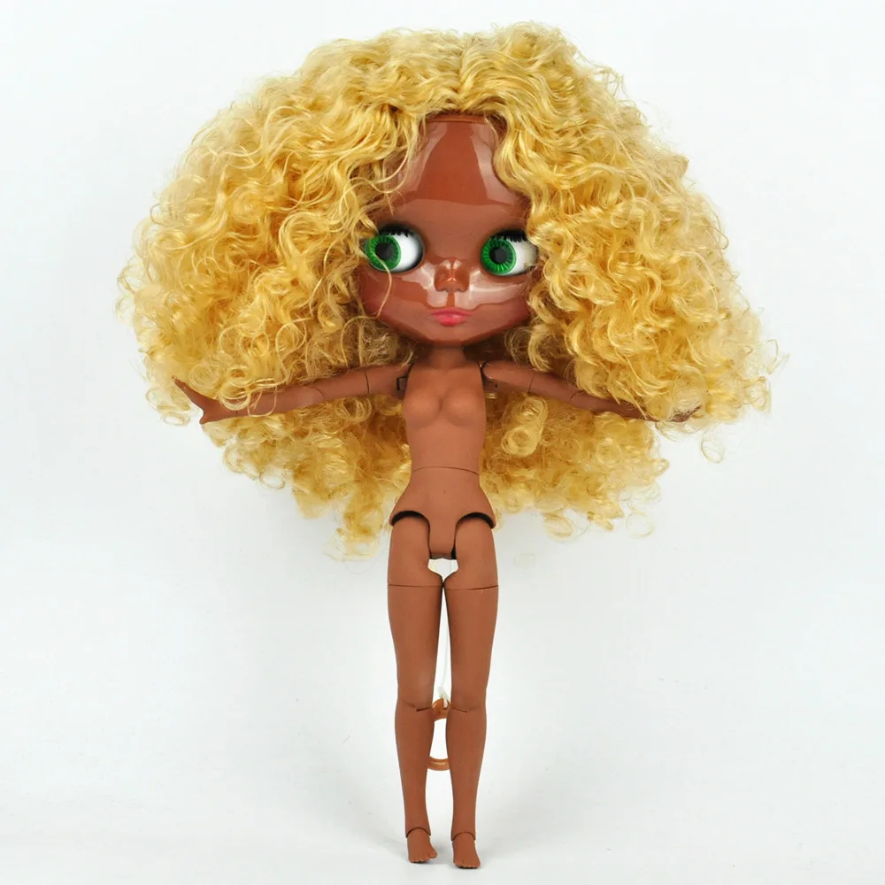 Лидер продаж 30 см blyth BJD куклы светлые волосы подвижный 1/6 тела DIY игрушки без одежды куклы черного кожи на день рождения подарок для девочек
