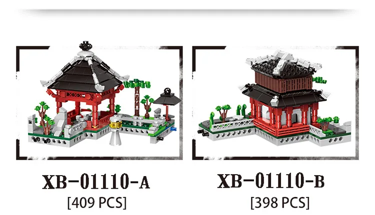 Создатель Китайский классический Сучжоу Сад дизайн moc строительный блок 6в1 мини уличный вид дом павильон мост Кирпичи Модель игрушки