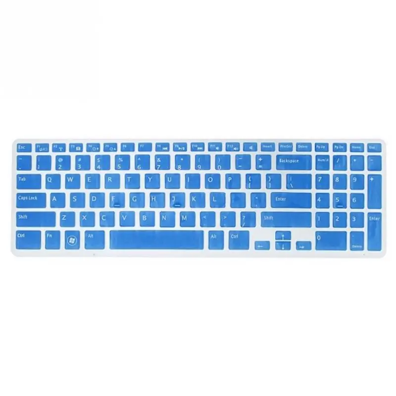 Красочные Лучшая цена США клавиатура кожный чехол протектор для 15,6 Для Dell Inspiron 15C 15CR 15MD 5CD 15M - Цвет: Синий