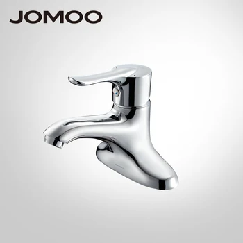 

JOMOO Anti-Rust Bathroom Basin Faucet Brass Chrome Deck Mounted Basin Mixer Single Handle Hot and Cold Water Tap Bathroom Faucet