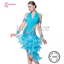 New Rumba Latin Salsa Samba Cha cha Latin Salsa Dance Dress Competition Dance wear 2017 L-12567