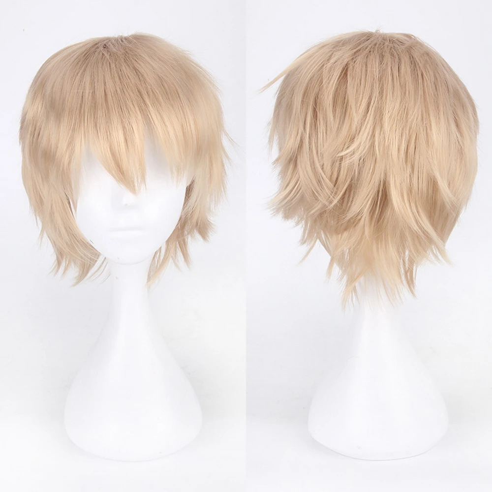 Cosplay&ware Fashion Short Cosplay Wig Men Heat Resistant Synthetic Hair Halloween Costume Party Wigs & Free Cap -Zentai shop online HTB1fqWRavfsK1RjSszbq6AqBXXai.jpg