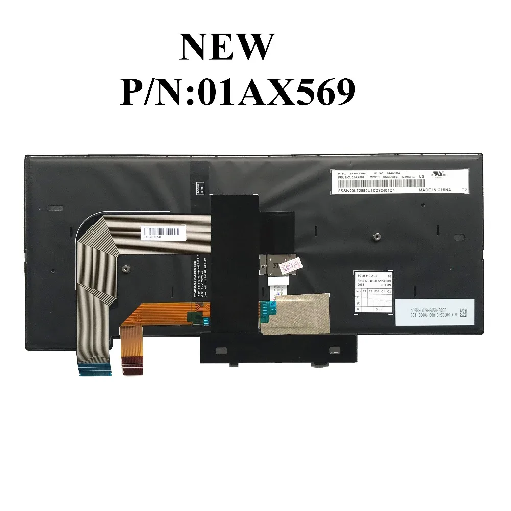 Оригинальная новая клавиатура SZWXZY для ноутбука Thinkpad T470 T480 с подсветкой США