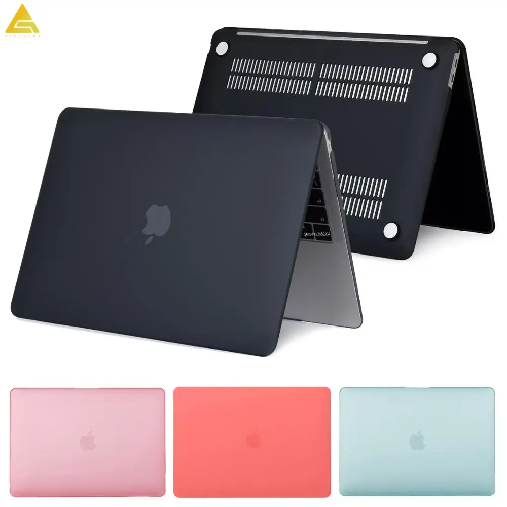 

Case For MacBook Air Pro Retina 11 12 13.3 15 For Apple MacBook Pro 13 15 inch Bith Screen Protector +Transparent keyboard Cover