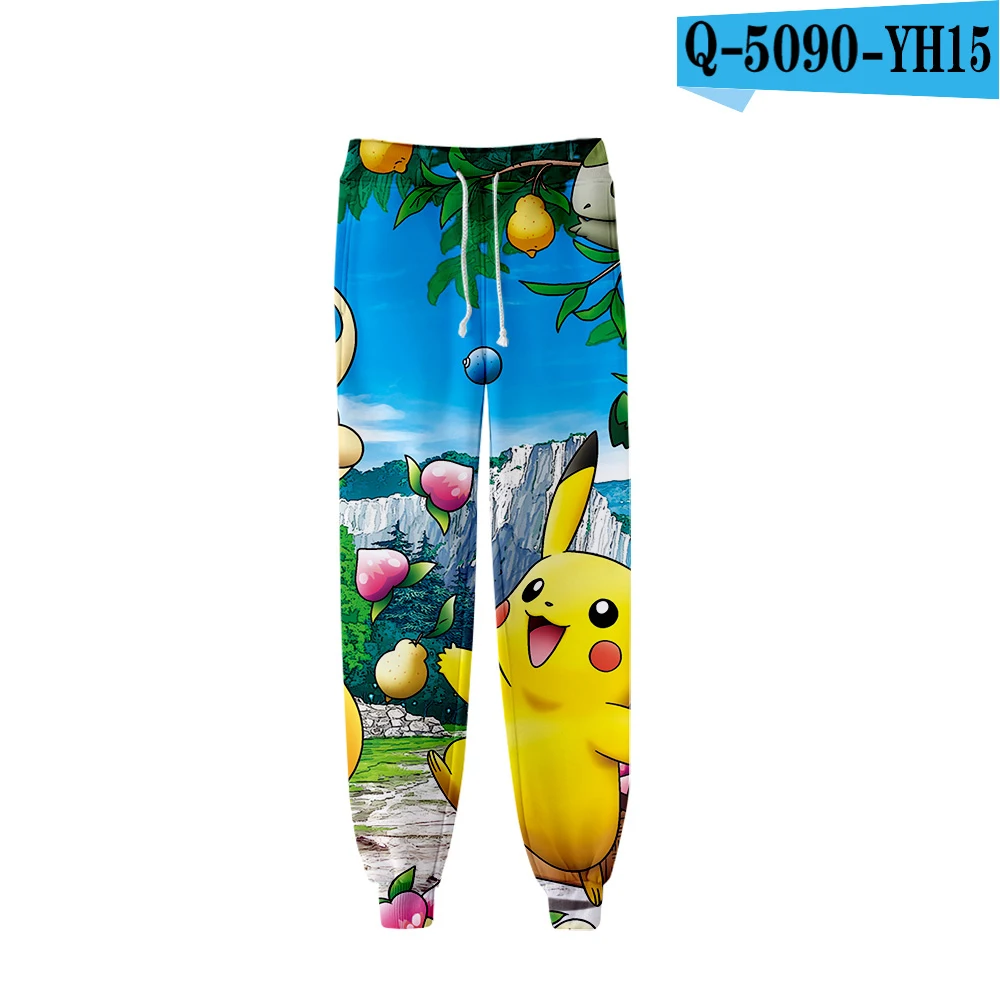 Pocket Monster 3D Kawaii напечатанные Kpop Jogger Брюки женские/Мужская модная уличная одежда длинные штаны горячая Распродажа повседневные крутые спортивные брюки - Цвет: Золотой