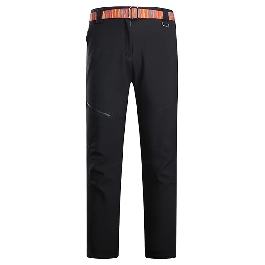 Las mujeres de los hombres de invierno de Softshell pantalones de lana térmica al aire libre impermeable senderismo Camping Trekking Camping esquí Pantalones deportes MA163