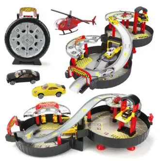 

Multifunctional Toy Car Parking Lot Model Children Assembled Track Big Parking Garage Toy DIY Assembled Parking Carrying Case