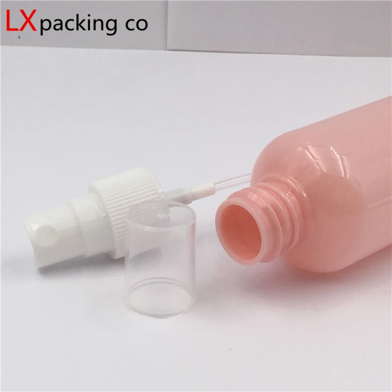 50 PCS 10 30 100 ML Pink Plastic Pet Mini Spray Bottles Sprayer Atomizer Empty Perfume Small Travel Liquid Cosmetic Containers -1