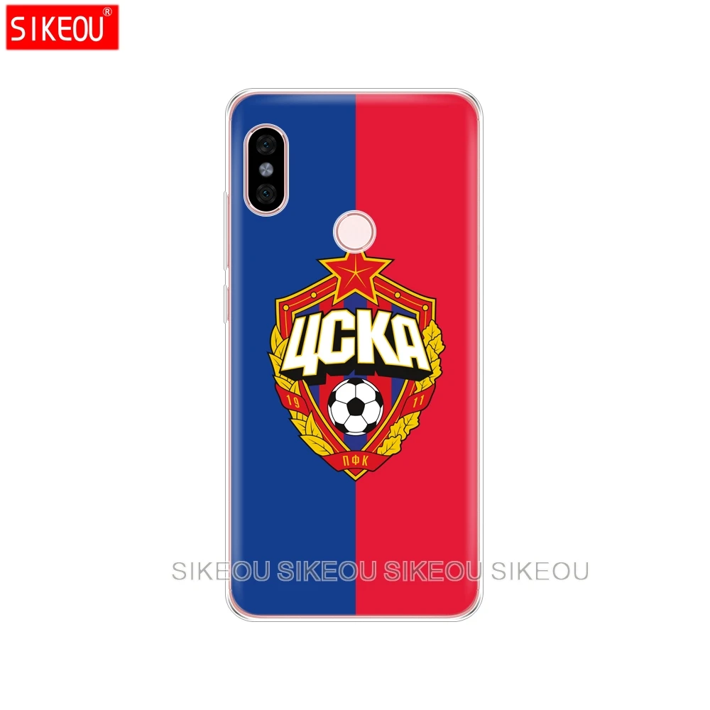 Silicone Cover phone Case for Xiaomi redmi 5 4 1 1s 2 3 3s pro PLUS redmi note 4 4X 4A 5A Football CSKA Moscow Team
