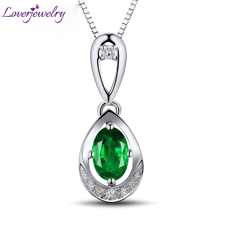 LOVERJEWELRY натуральный колумбийский изумруд камень овальный 4x6 мм Настоящее Белое
