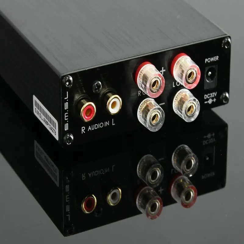 SMSL SA-98E 160 Вт* 2 большой Мощность Hi-Fi Цифровой усилитель TDA7498E класса T AMP с 36 V/5A Мощность адаптер питания черный, серебристый цвет золото