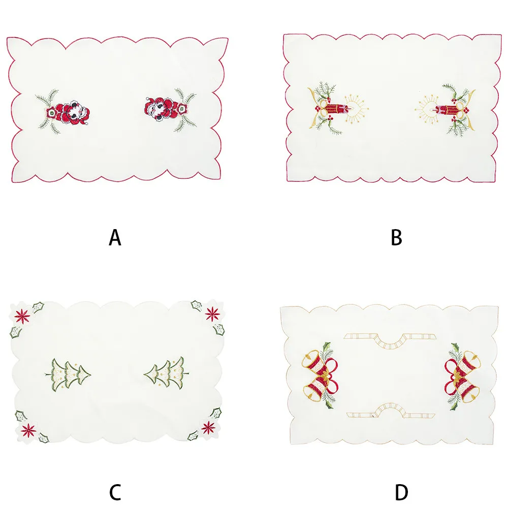 Рождественский Декор блюдо коврики 1 шт. чаша вилка столовых коврик украшения дома вечерние Рождество обеденный стол колодки 30