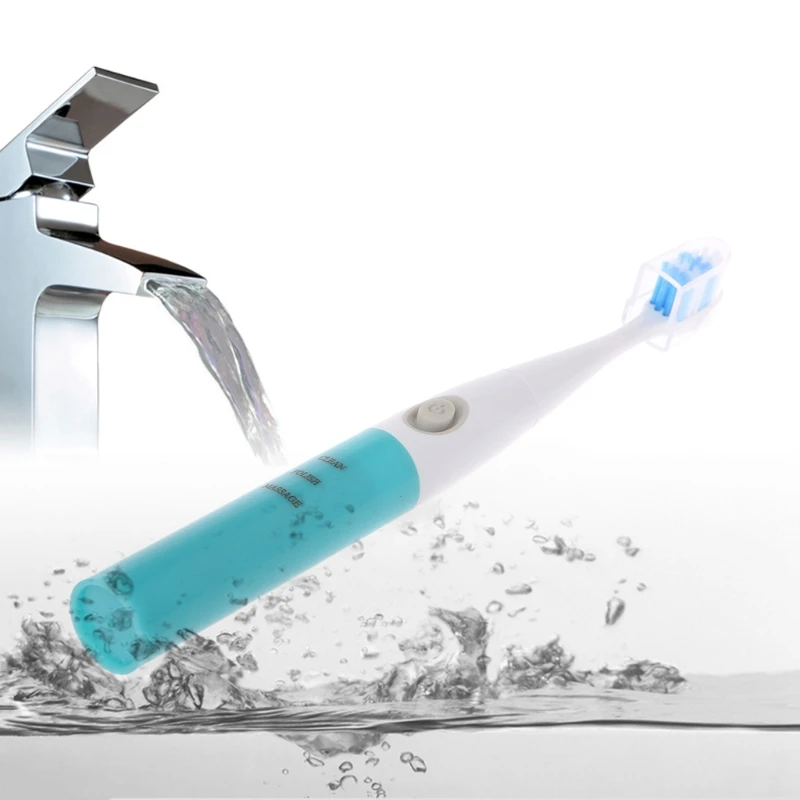 Звуковая электрическая зубная щетка для взрослых автоматическая с мягкой щетиной портативная батарея