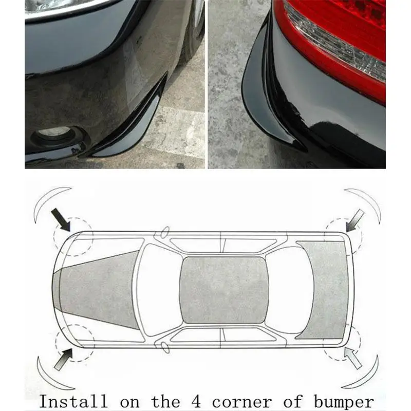 1 пара Резиновых автомобильных бамперов, защита для углов, защита для губ, защита для украшения автомобиля, наклейка для автомобиля