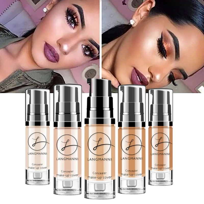 

Liquid Foundation Waterproof Brighten Skin Color Concealer Cream Long-Lasting Makeup Primer Cosmetic