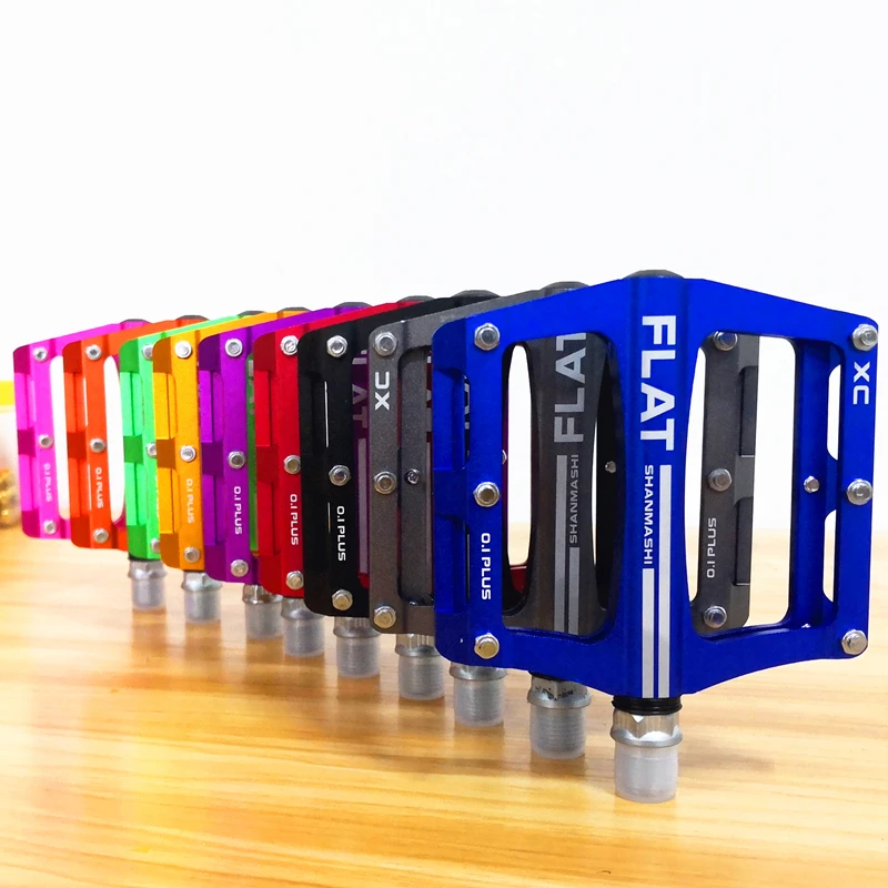 Online Nueva bicicleta de montaña 8 colores plataforma de aleación de carretera pedales ultraligeros MTB bicicleta accesorios para pedal de bicicleta