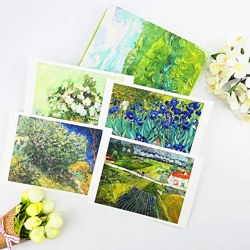 32 шт./компл., жизнь как летние цветы Ван Гог Художественная открытка, набор поздравительных открыток 157x113 мм/6.2x4.4in